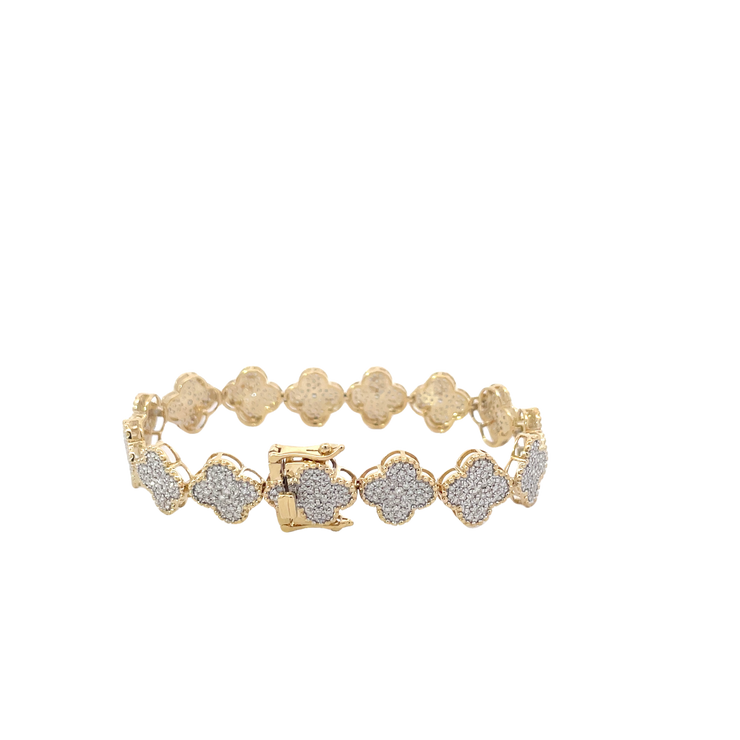 Yellow Gold Pave Set Diamond Bracelet