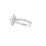 White Gold Lab Grown Halo Engagement Ring