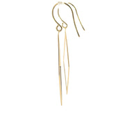 Yellow Gold Open Frame Drop Earrings