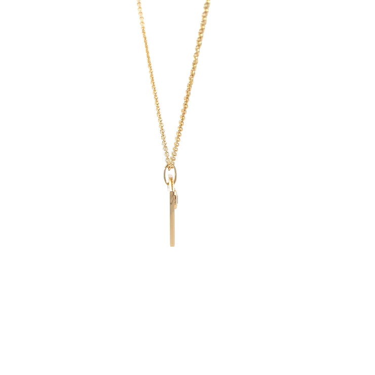 Yellow Modern Electrum Diamond Pendant Necklace