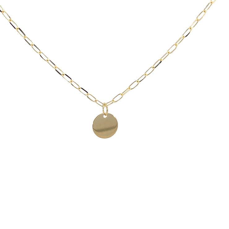 14 Karat Yellow Gold Paperclip Chain Necklace