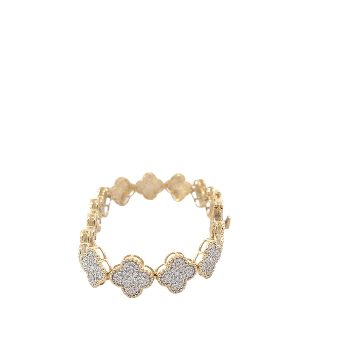 Yellow Gold Pave Set Diamond Bracelet