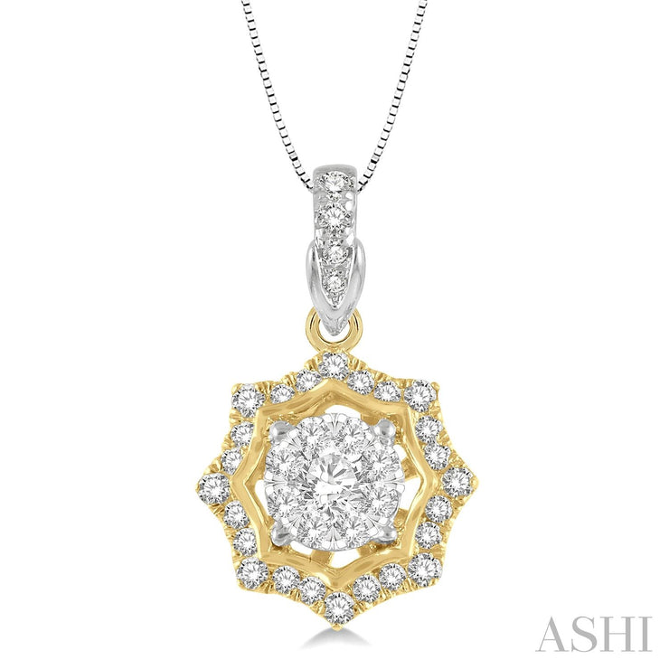 Two-Tone LoveBright Diamond Pendant Necklace