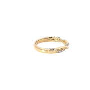 Yellow Gold Diamond Twist Band