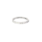 White Gold Alternating Diamond Band