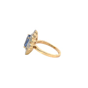 Yellow Gold Vintage Diamond Sapphire Ring