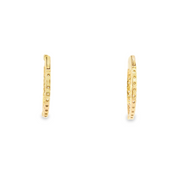 Yellow Gold Inverted Diamond Hoops