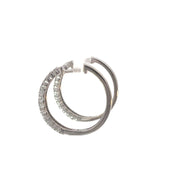 White Gold Diamond Hoops