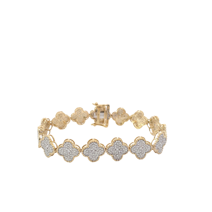 Yellow Gold Pave Set Diamond Bracelet