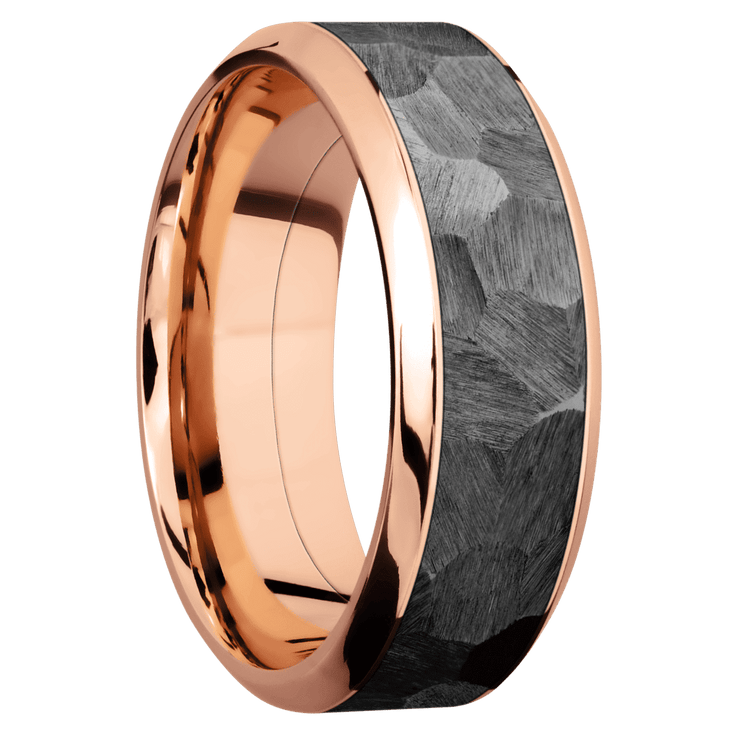 14K Rose Goldwith Polish , Polish Finish and Zirconium Inlay