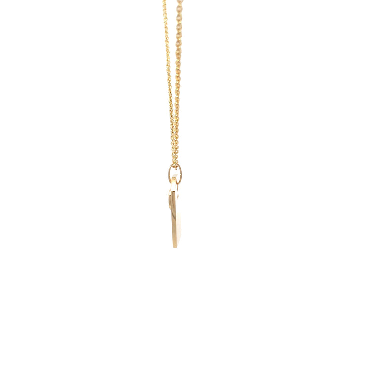 Yellow Modern Electrum Diamond Pendant Necklace