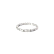 White Gold Alternating Diamond Band