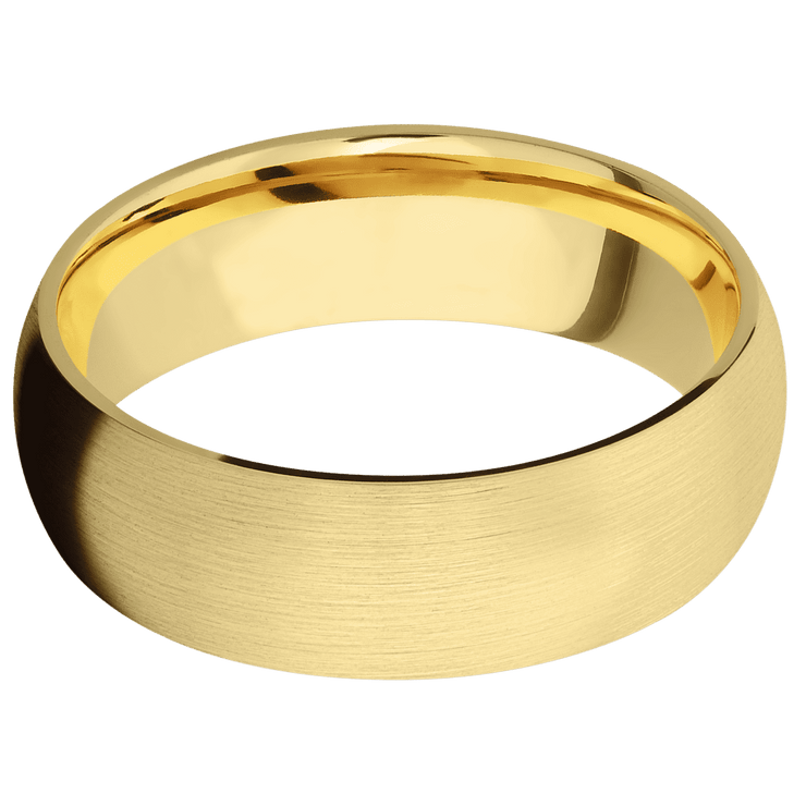 10K Yellow Gold + Satin Finish