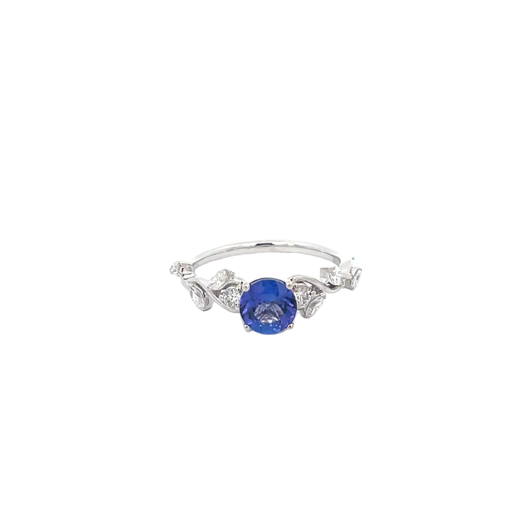 White Gold Diamond Tanzanite Ring