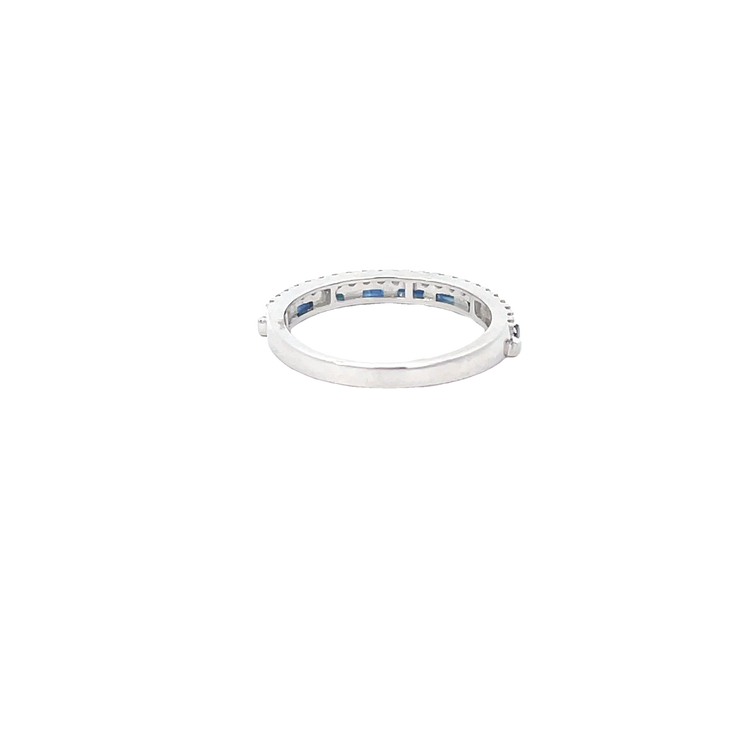 White Gold Sapphire Diamond Ring