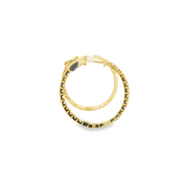 Yellow Gold Inverted Diamond Hoops