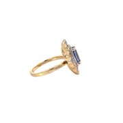 Yellow Gold Vintage Diamond Sapphire Ring