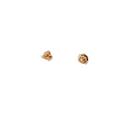 14K Yellow Gold Emerald Diamond Halo Studs