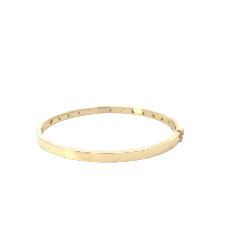 Yellow Gold Diamond Bangle Bracelet