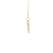 Yellow Gold Diamond Oval Pendant Necklace