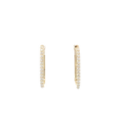 Yellow Gold Diamond Hoops