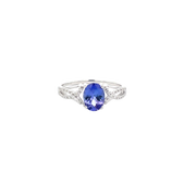 White Gold Diamond Tanzanite Ring