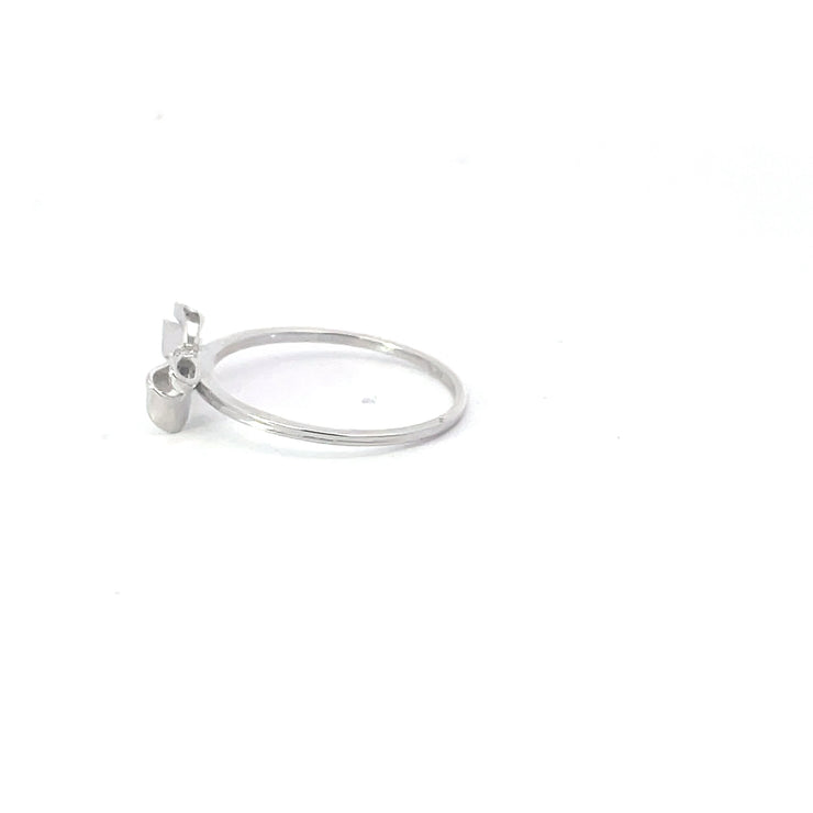 White Gold Diamond Bow Ring