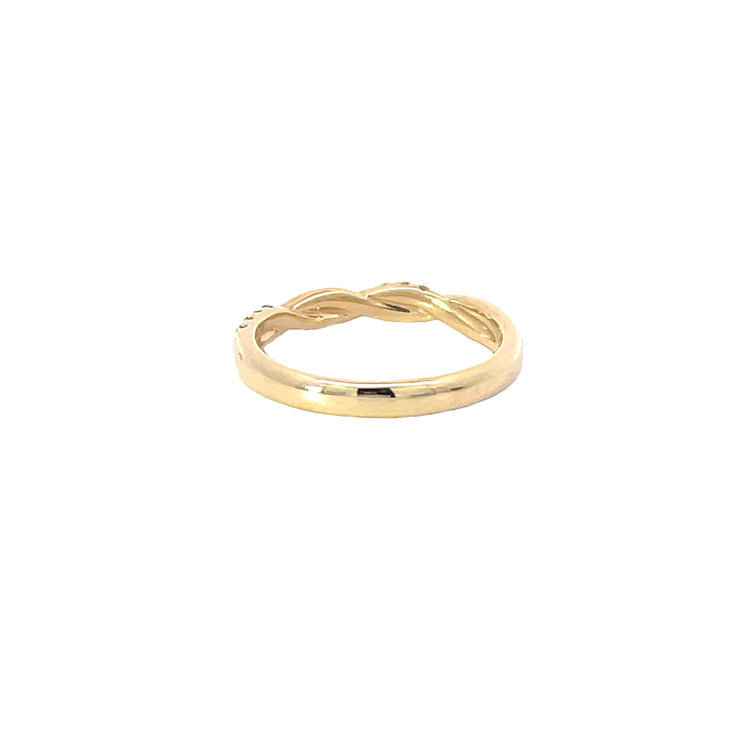 Yellow Gold Diamond Twist Band