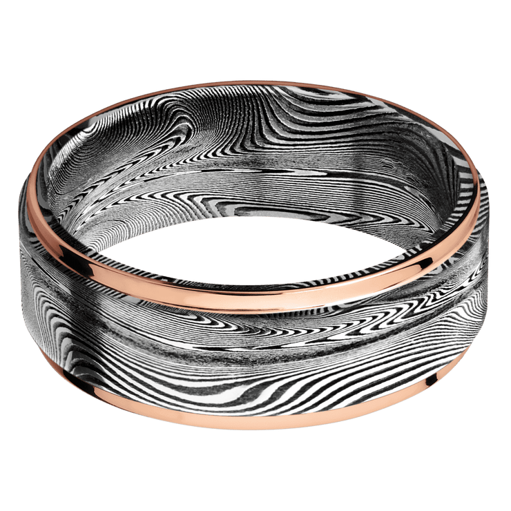 Tightweave with Acid Finish and 14K Rose Gold Inlay