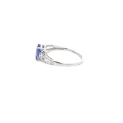 White Gold Diamond Tanzanite Ring