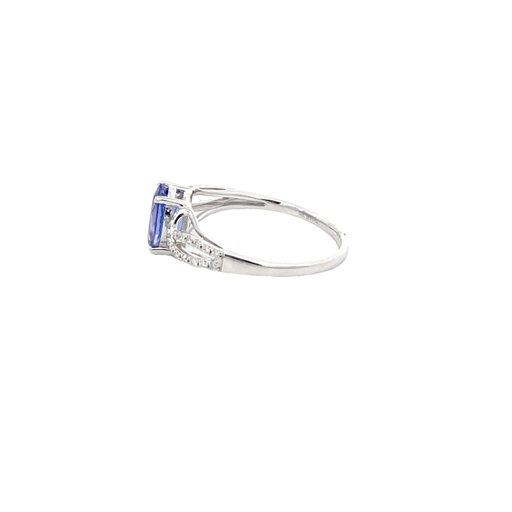 White Gold Diamond Tanzanite Ring