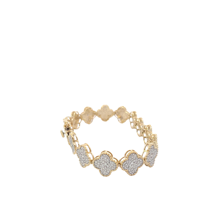 Yellow Gold Pave Set Diamond Bracelet