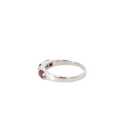 White Gold Diamond Ruby Ring