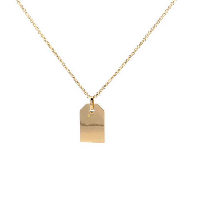 Yellow Modern Electrum Diamond Pendant Necklace