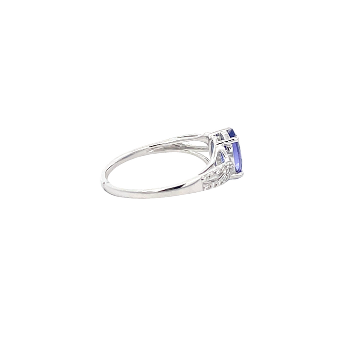 White Gold Diamond Tanzanite Ring