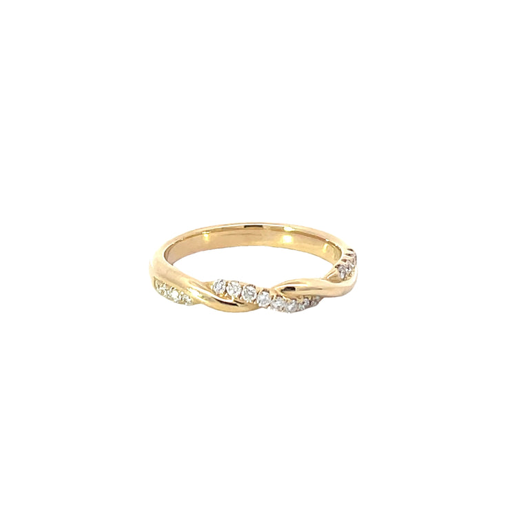 Yellow Gold Diamond Twist Band