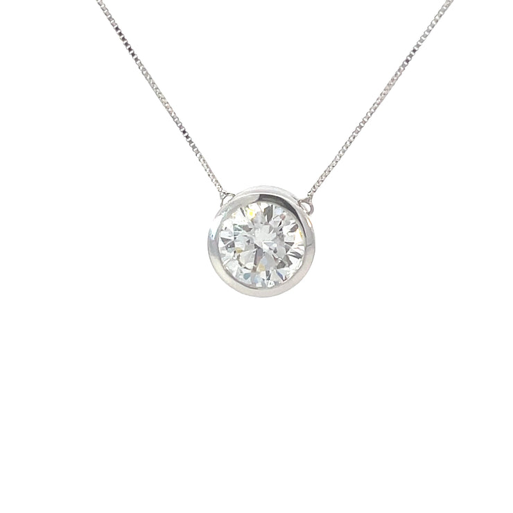 2Ct Lab Grown Diamond Solitaire Necklace