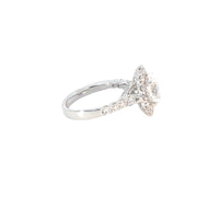 White Gold Lab Grown Halo Engagement Ring